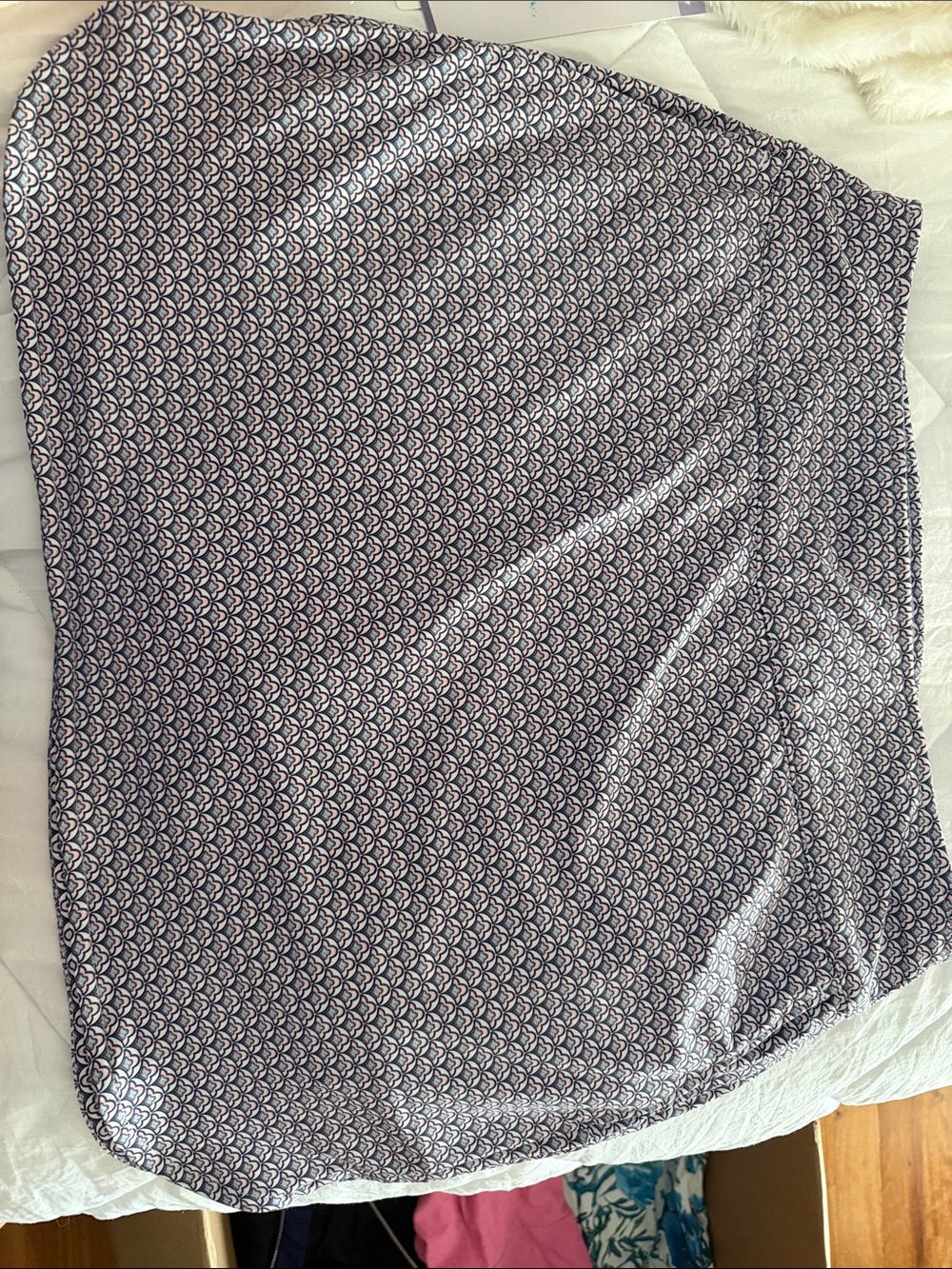 Fairway & Greene Navy and White Mini Skort with Geometric Print
